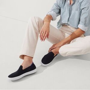 ROTHY’s Black Knit (Worn 1x) Original Slip-On Loafers Sneakers Size 7